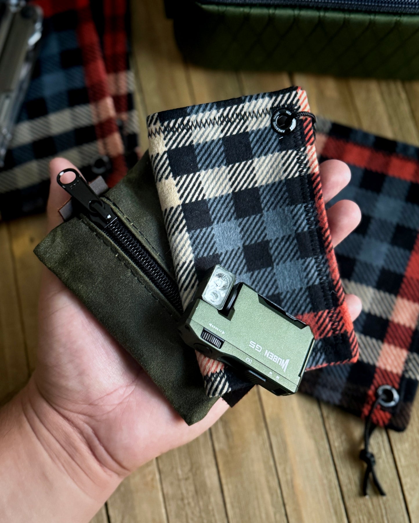 FLANNEL ACORN HANDKERCHIEF