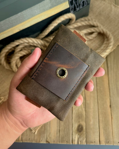 ALPINE MINI SCOUT POUCH (BROWN WAXED CANVAS)