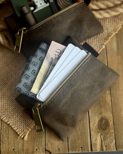 ALPINE MINI SCOUT POUCH (BROWN WAXED CANVAS)