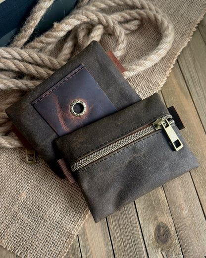 ALPINE MINI SCOUT POUCH (BROWN WAXED CANVAS)