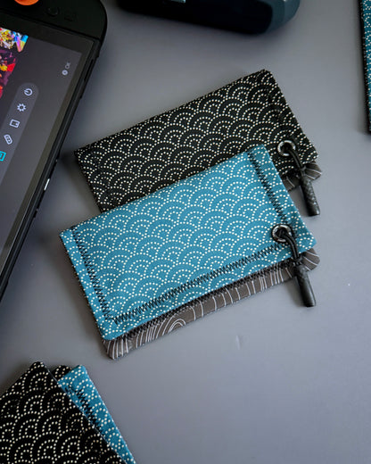 DOTTED SEIGAIHA HANDKERCHIEF (TEAL)