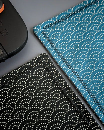 DOTTED SEIGAIHA HANDKERCHIEF (TEAL)