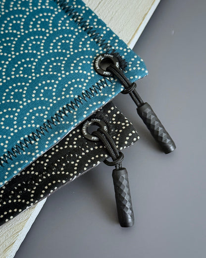 DOTTED SEIGAIHA HANDKERCHIEF (TEAL)