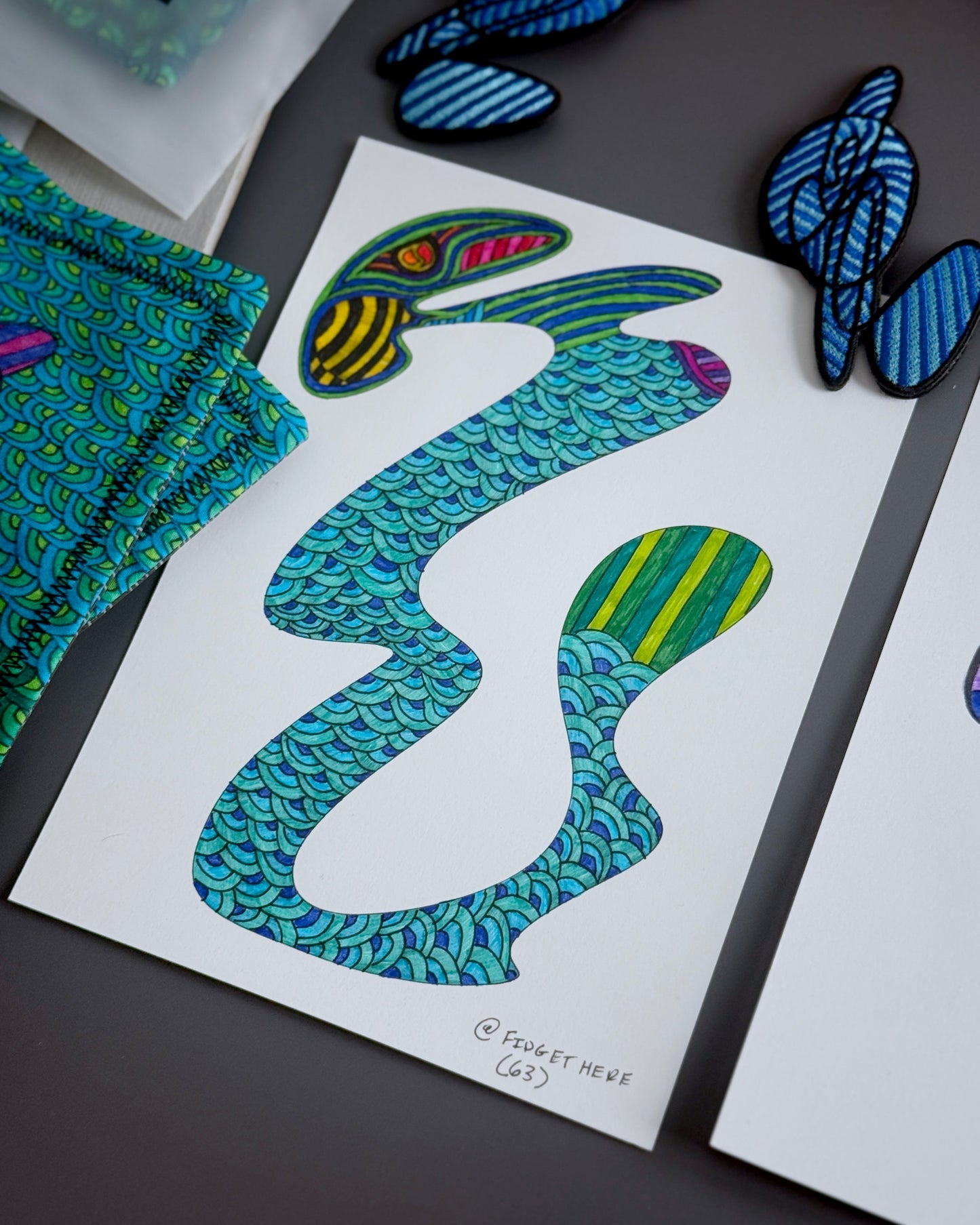 ABSTRACT HANDKERCHIEF + PATCH + ARTWORK BUNDLE