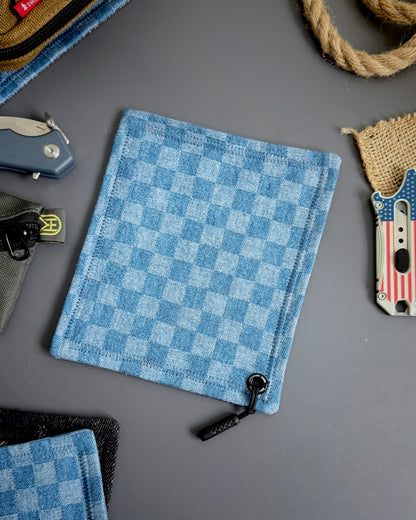 CHECKERED DENIM HANDKERCHIEF