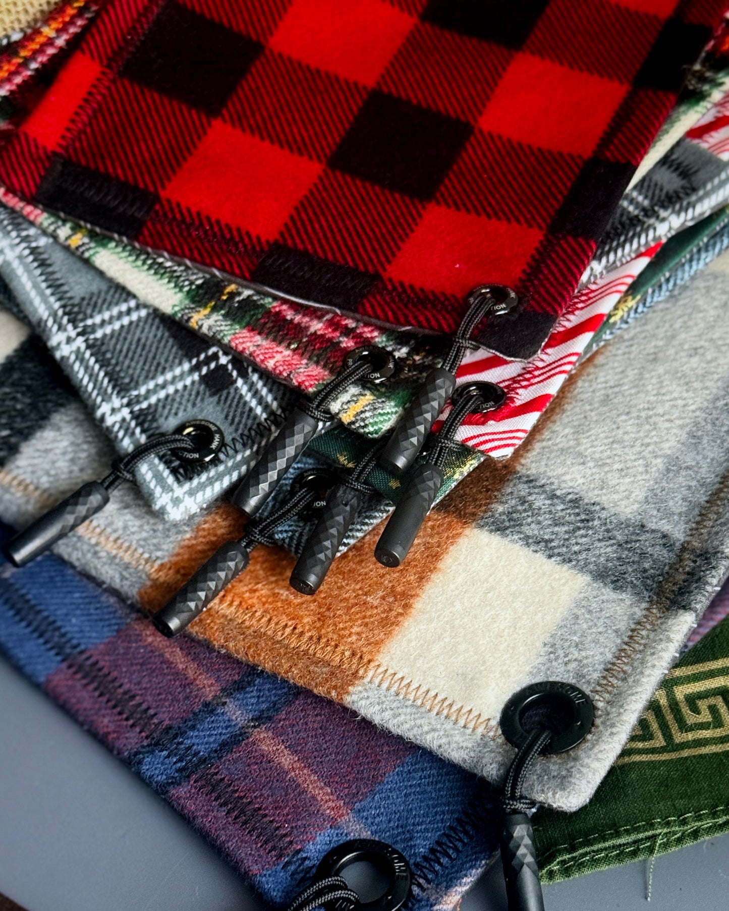 FLANNEL GRAYSCALE PLAID HANDKERCHIEF