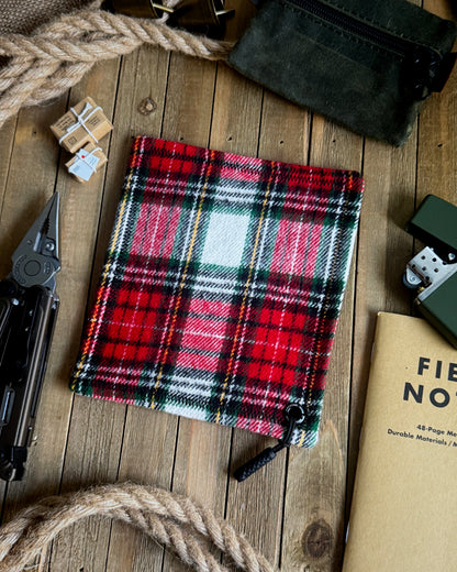 FLANNEL PEPPERMINT PLAID HANDKERCHIEF