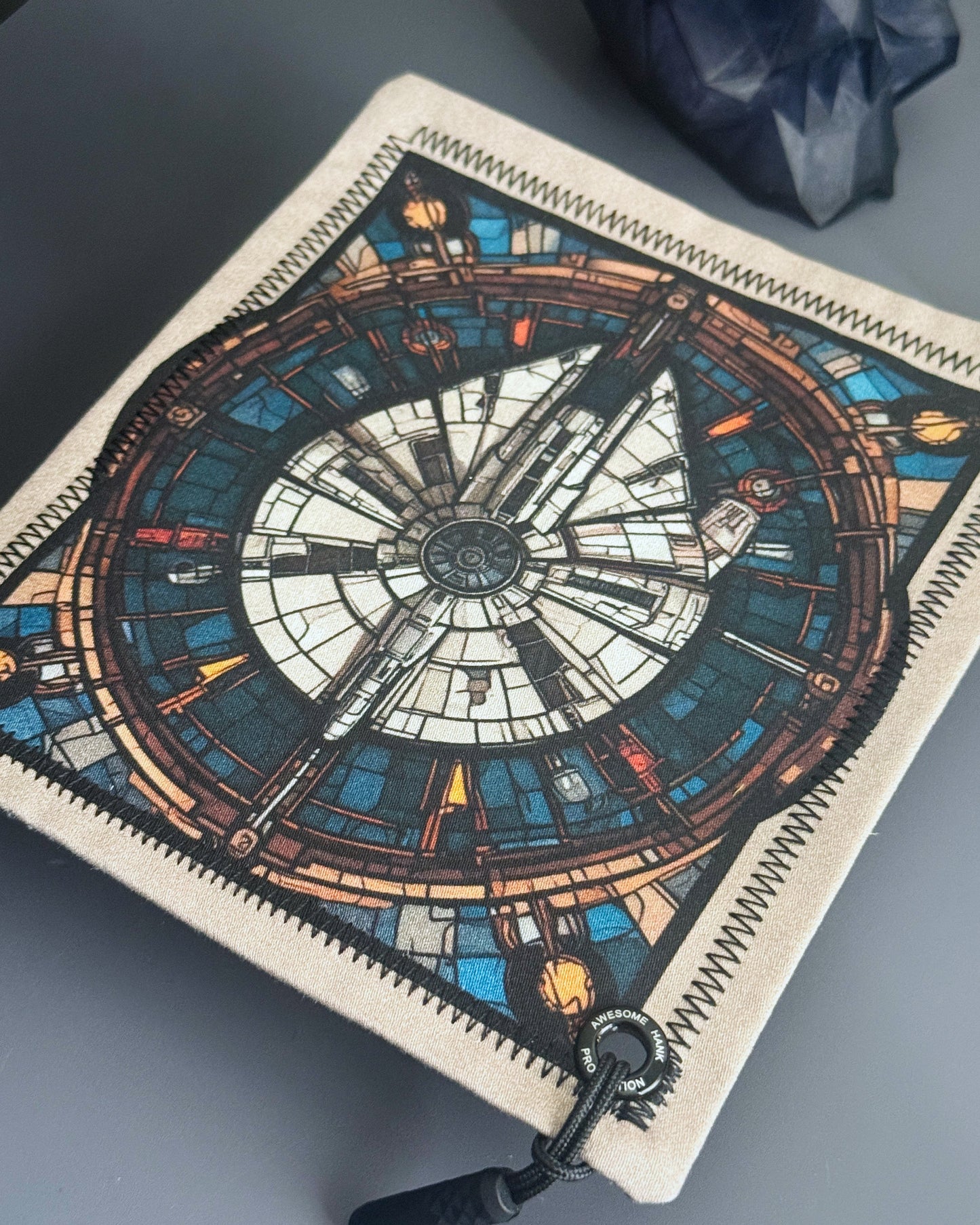STAINED GLASS STONE FALCON HANDKERCHIEF (MINI) - EDC HANK