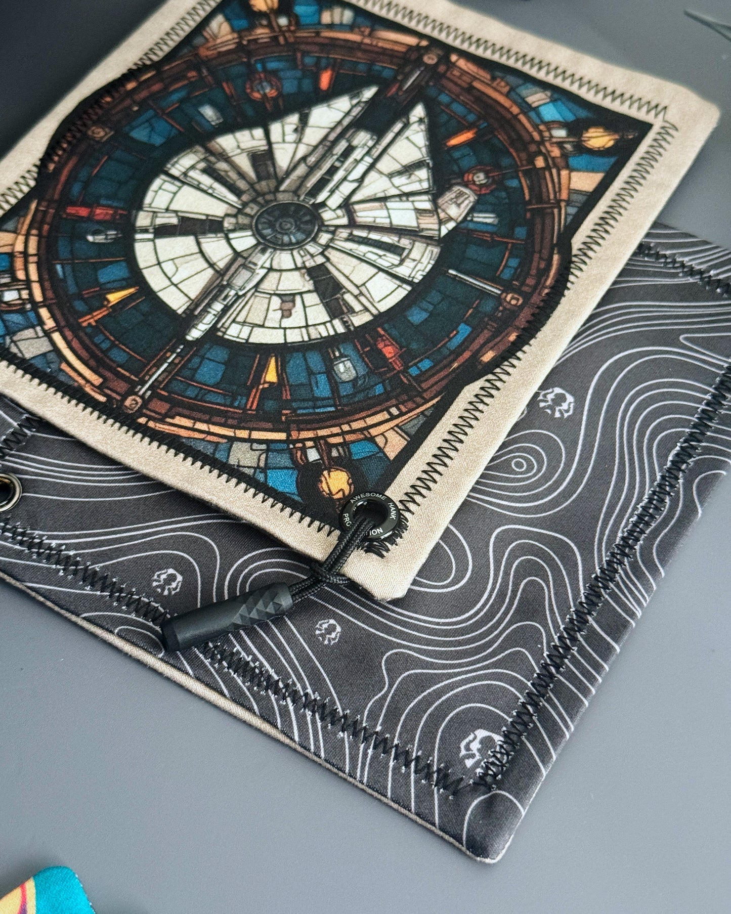 STAINED GLASS STONE FALCON HANDKERCHIEF (MINI) - EDC HANK