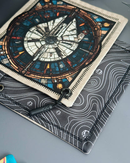 STAINED GLASS STONE FALCON HANDKERCHIEF (MINI) - EDC HANK