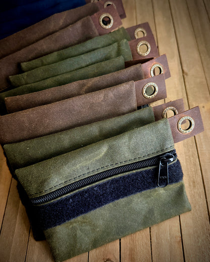 ALPINE WAXED CANVAS FLAT-LAY POUCH - SMALL (MULTIPLE COLORS)