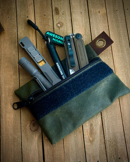 ALPINE WAXED CANVAS FLAT-LAY POUCH - SMALL (MULTIPLE COLORS)