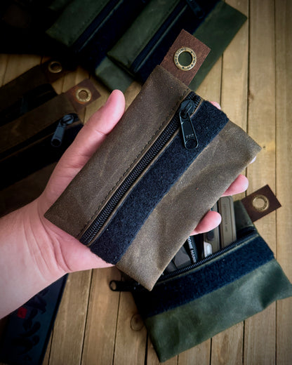 ALPINE WAXED CANVAS FLAT-LAY POUCH - SMALL (MULTIPLE COLORS)