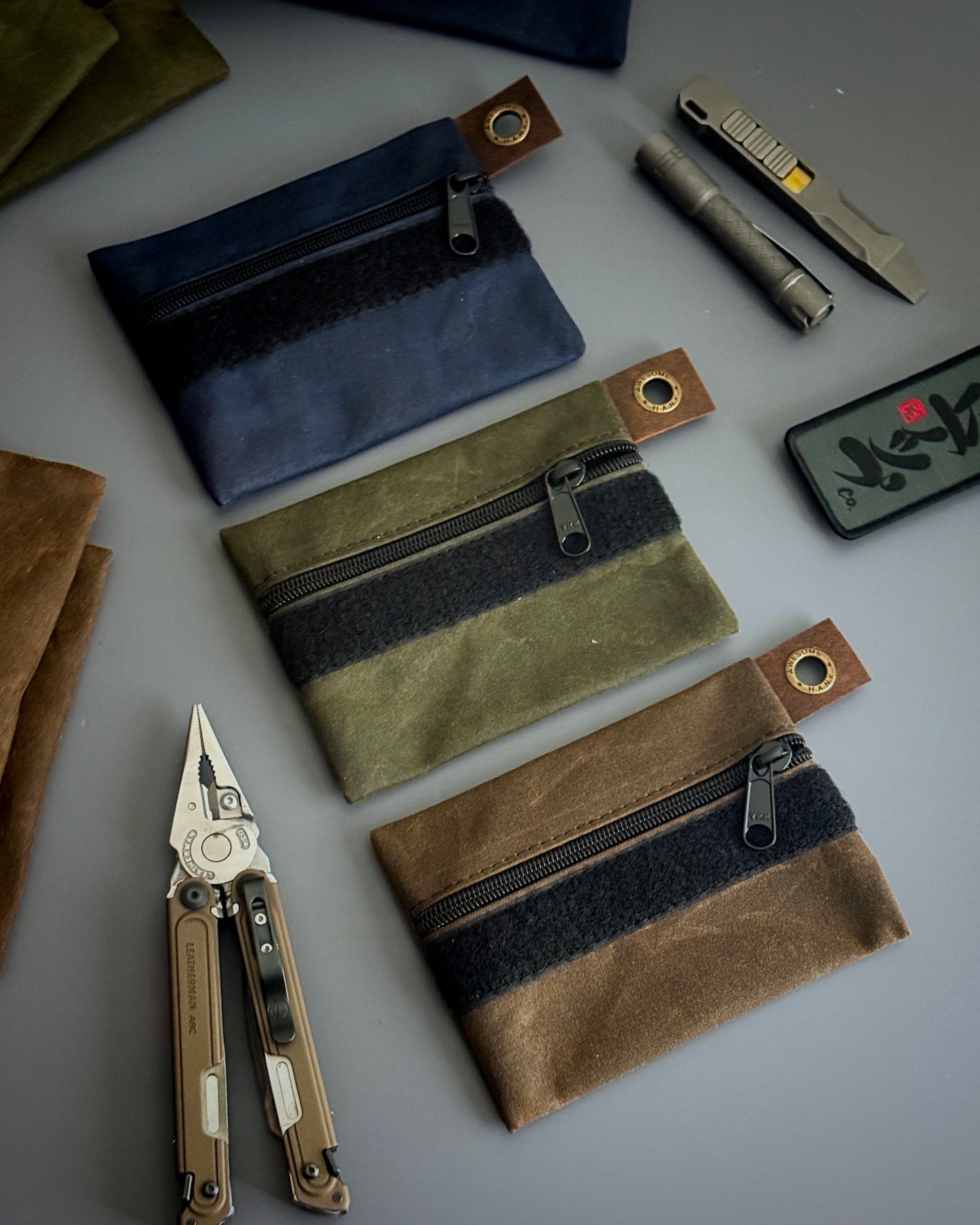 ALPINE WAXED CANVAS FLAT-LAY POUCH - SMALL (MULTIPLE COLORS)