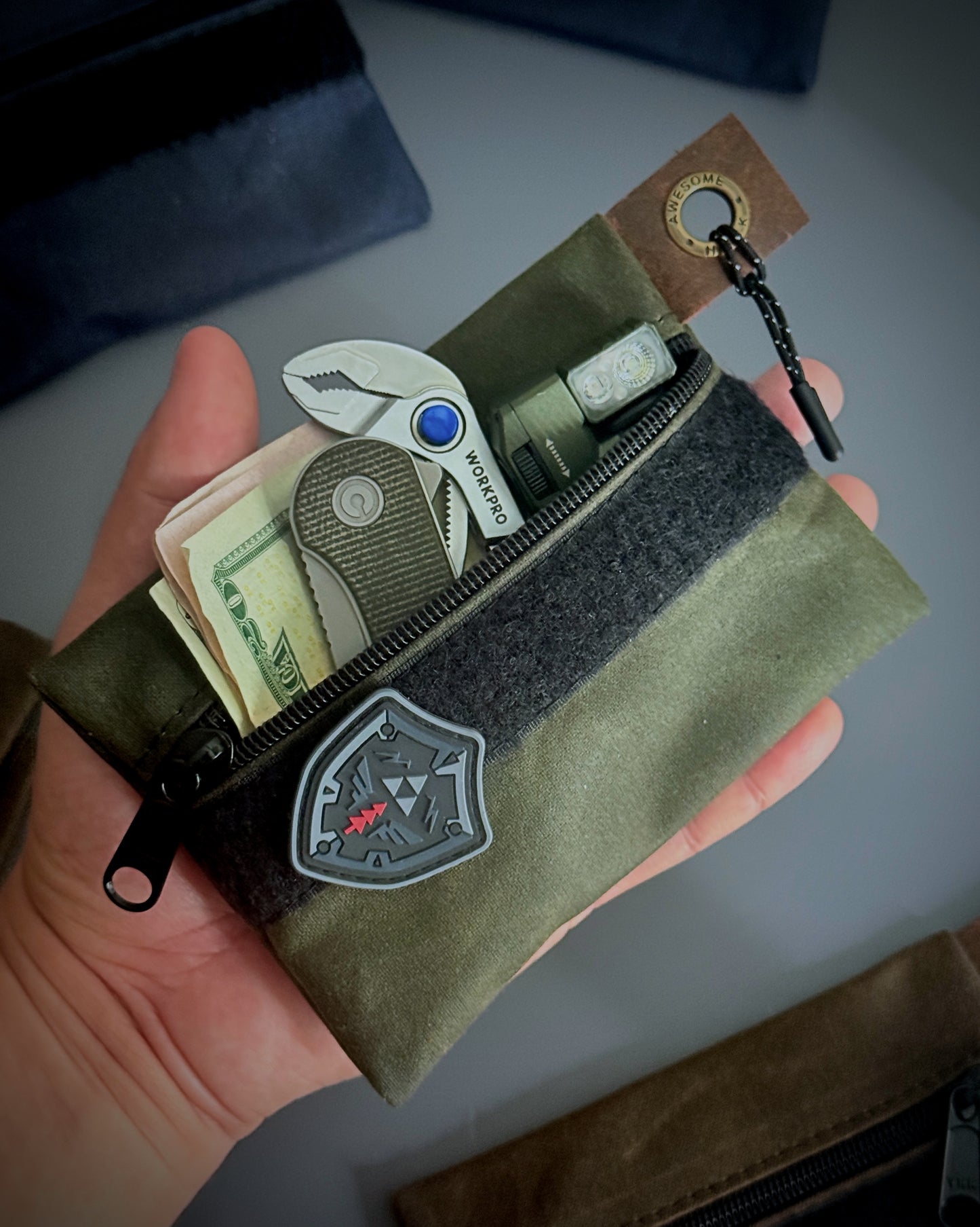 ALPINE WAXED CANVAS FLAT-LAY POUCH - SMALL (MULTIPLE COLORS)