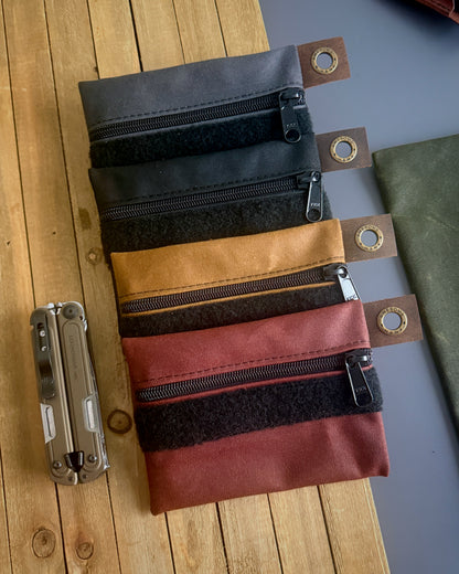 ALPINE WAXED CANVAS FLAT-LAY POUCH - SMALL (MULTIPLE COLORS)