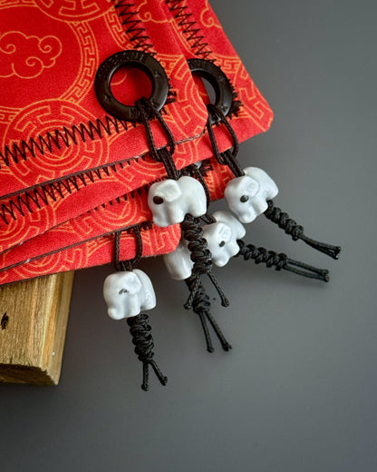 RED FORTUNE ELEPHANT HANDKERCHIEF (XL) - EDC HANK