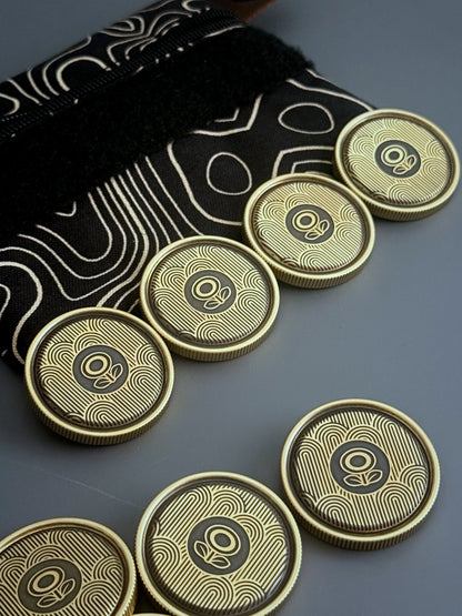 FLOWER SPIN COIN (BRASS)