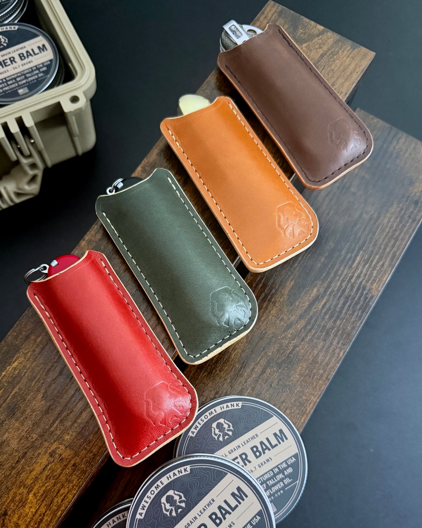 THE ESSENTIALS LEATHER SLIP (APRICOT)