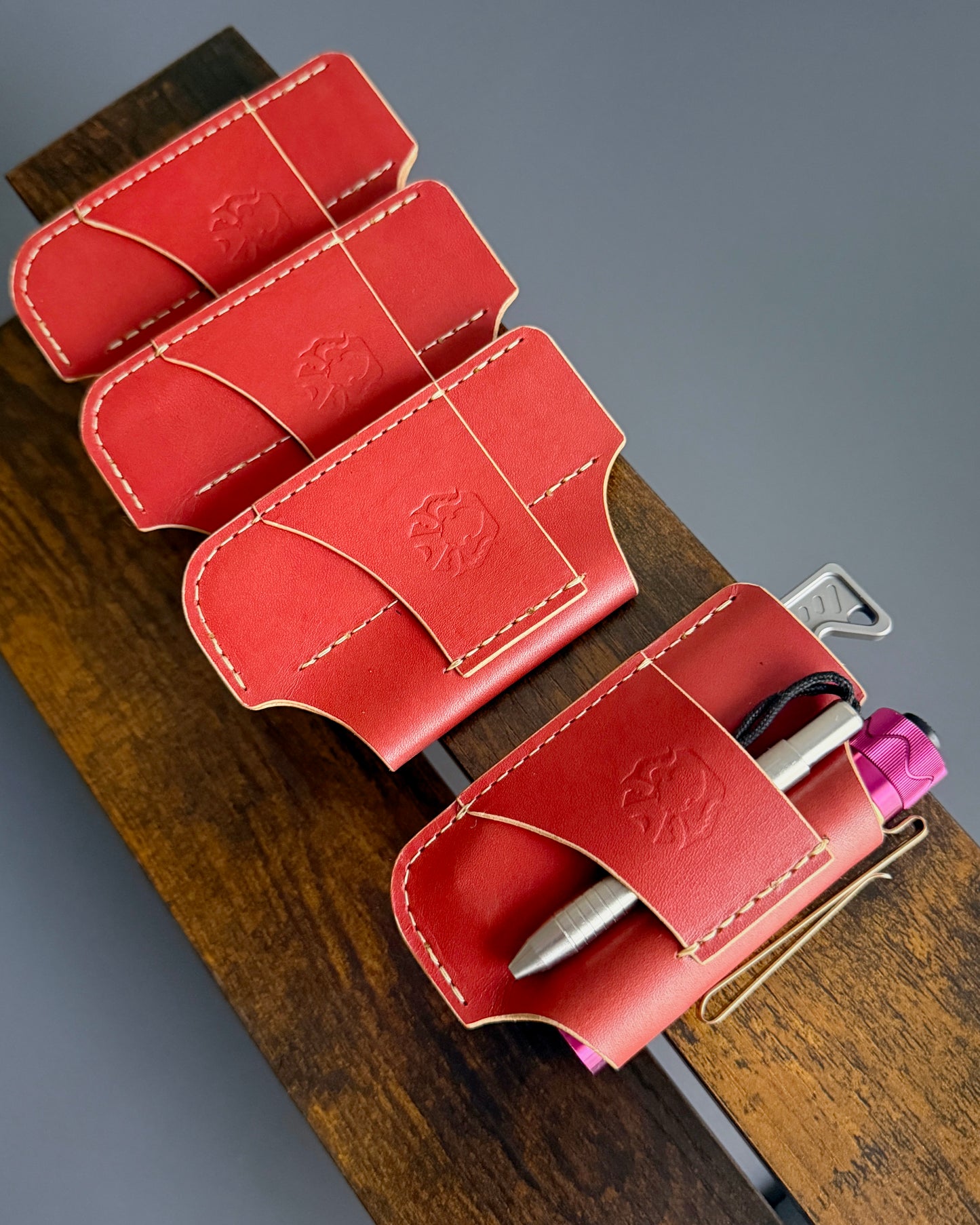 FENRIR POCKET LEATHER ORGANIZER (RED)