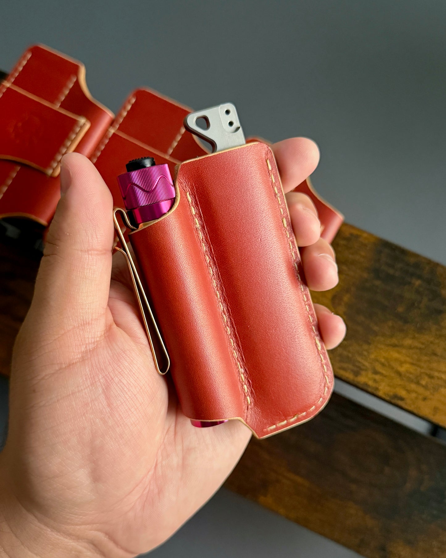 FENRIR POCKET LEATHER ORGANIZER (RED)