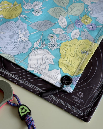 FLORAL TURQUOISE HANDKERCHIEF (HUSKY) - EDC HANK