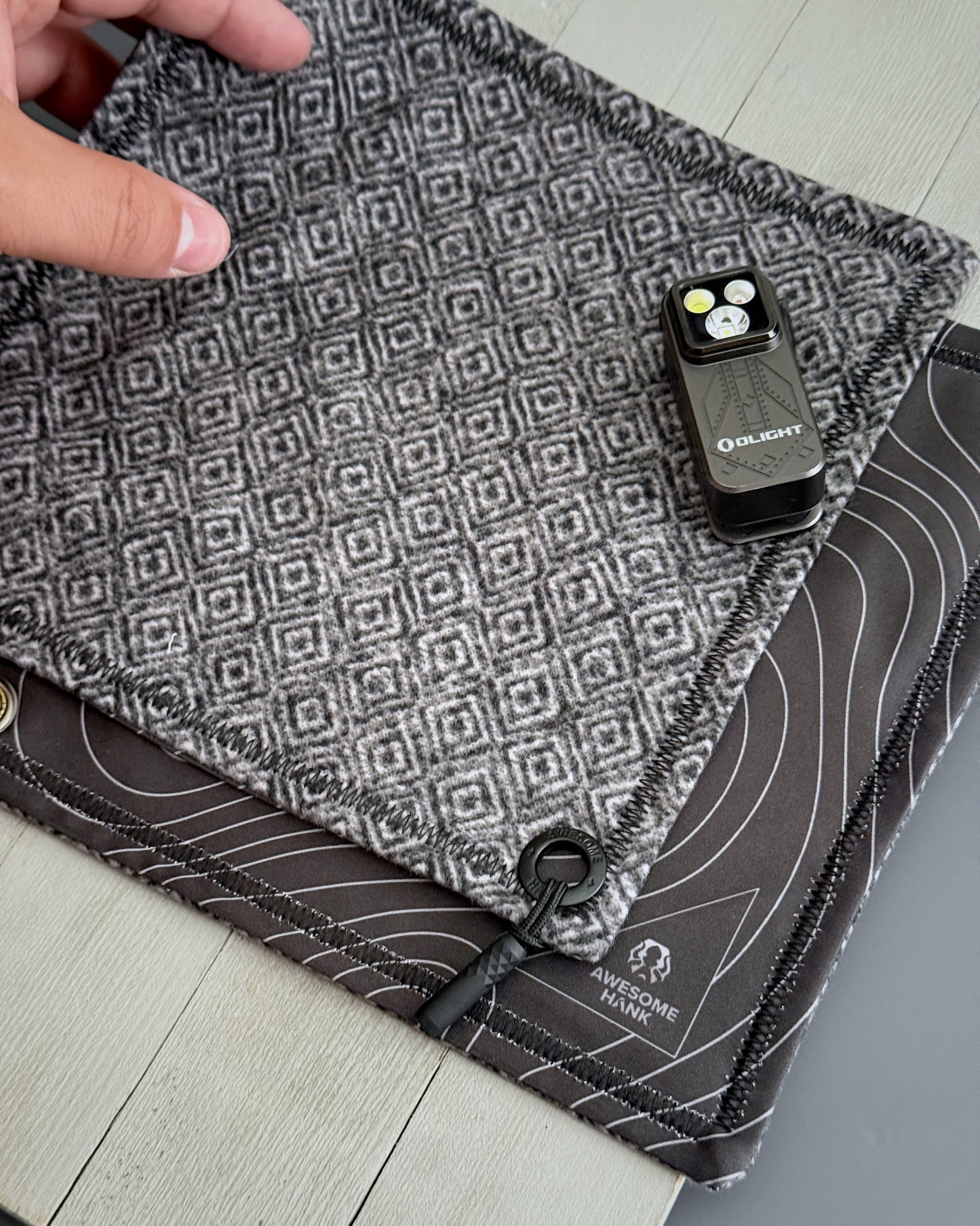 HAZE DIAMONDS FLANNEL HANDKERCHIEF (XL) - EDC HANK