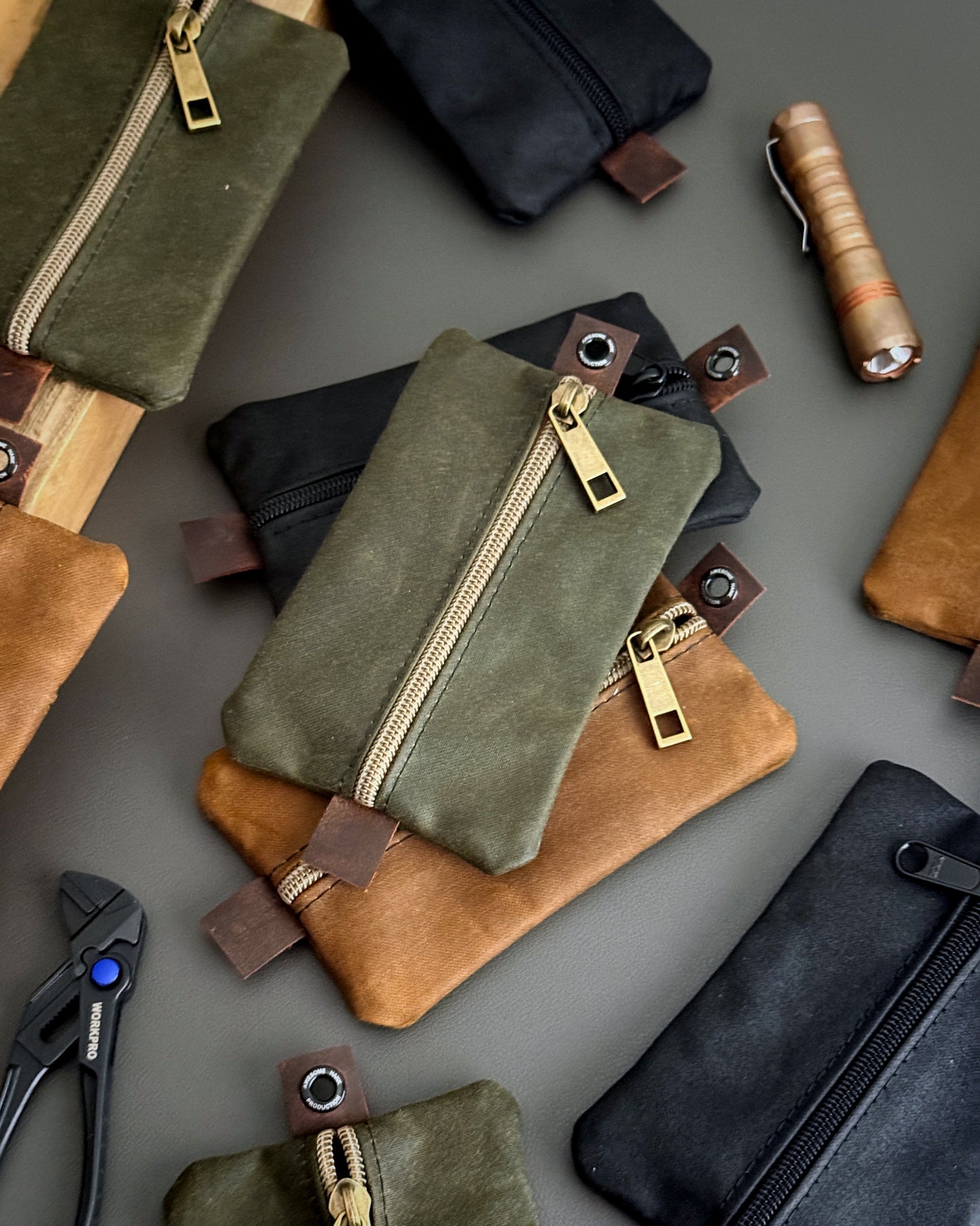 RIVER WAXED CANVAS CADDY ORGANIZER  - SMALL (MULTIPLE COLORS)