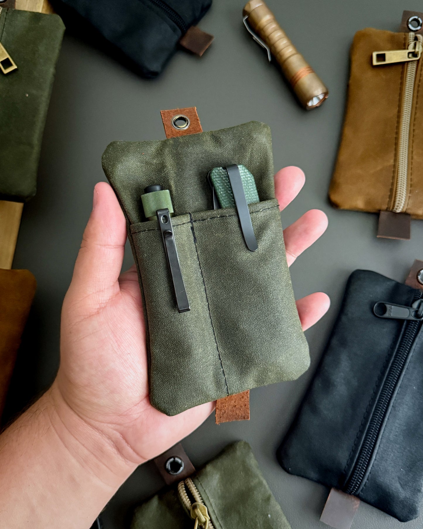RIVER WAXED CANVAS CADDY ORGANIZER  - SMALL (MULTIPLE COLORS)