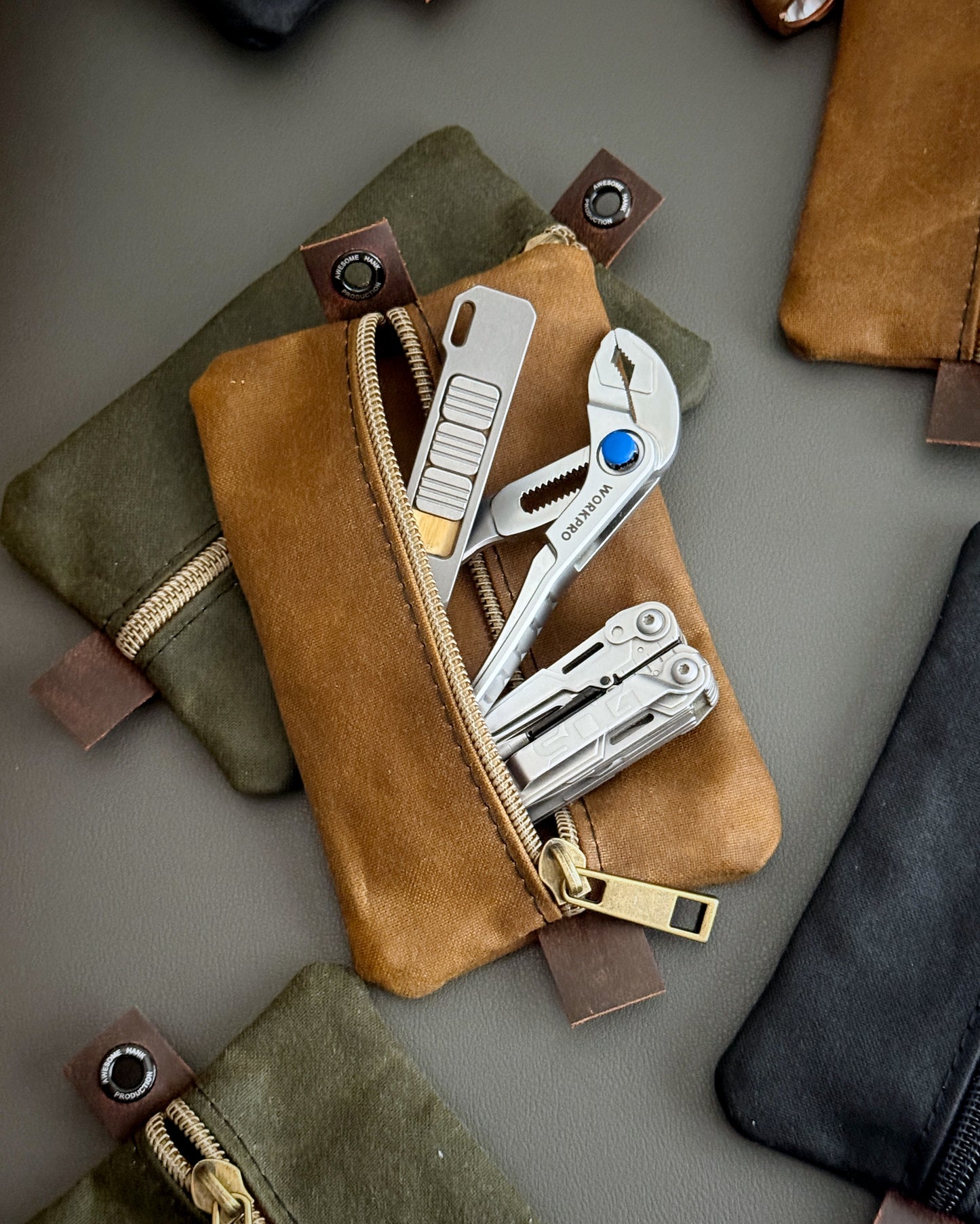 RIVER WAXED CANVAS CADDY ORGANIZER  - SMALL (MULTIPLE COLORS)