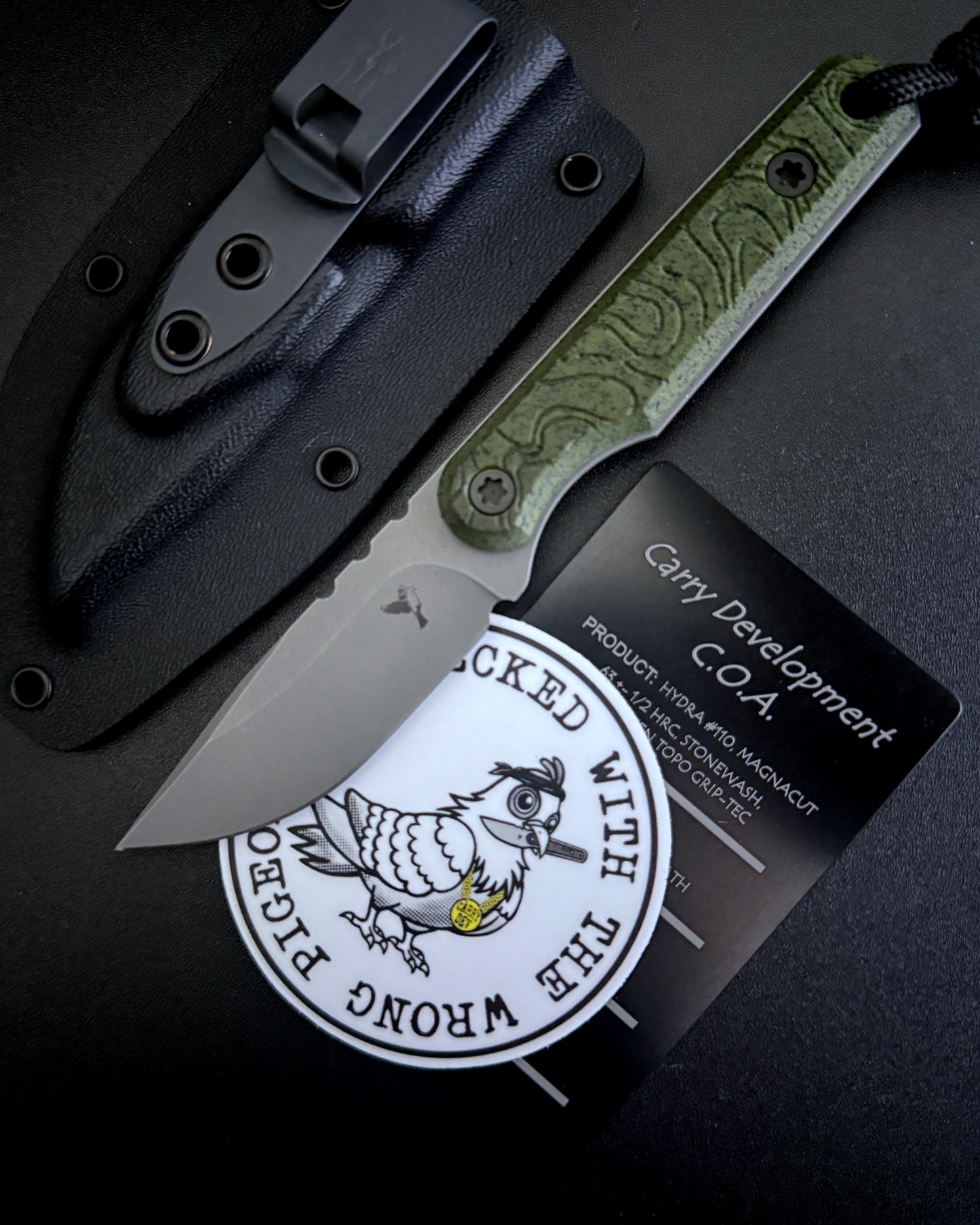 AWESOME HANK HYDRA MASTER OF THE SEA MAGNACUT (2.37" GLASS BEAD BLASTED STONEWASH)