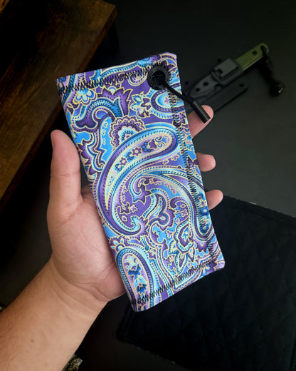 MODERN PAISLEY IN PURPLE HANDKERCHIEF (XL)