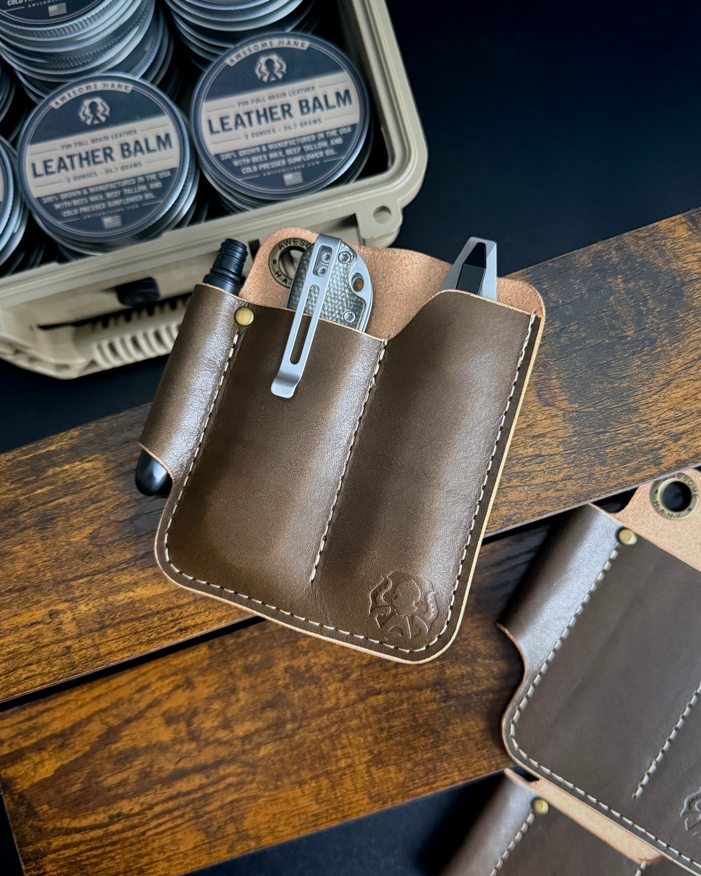KRAKEN LEATHER CADDY (CACTUS)