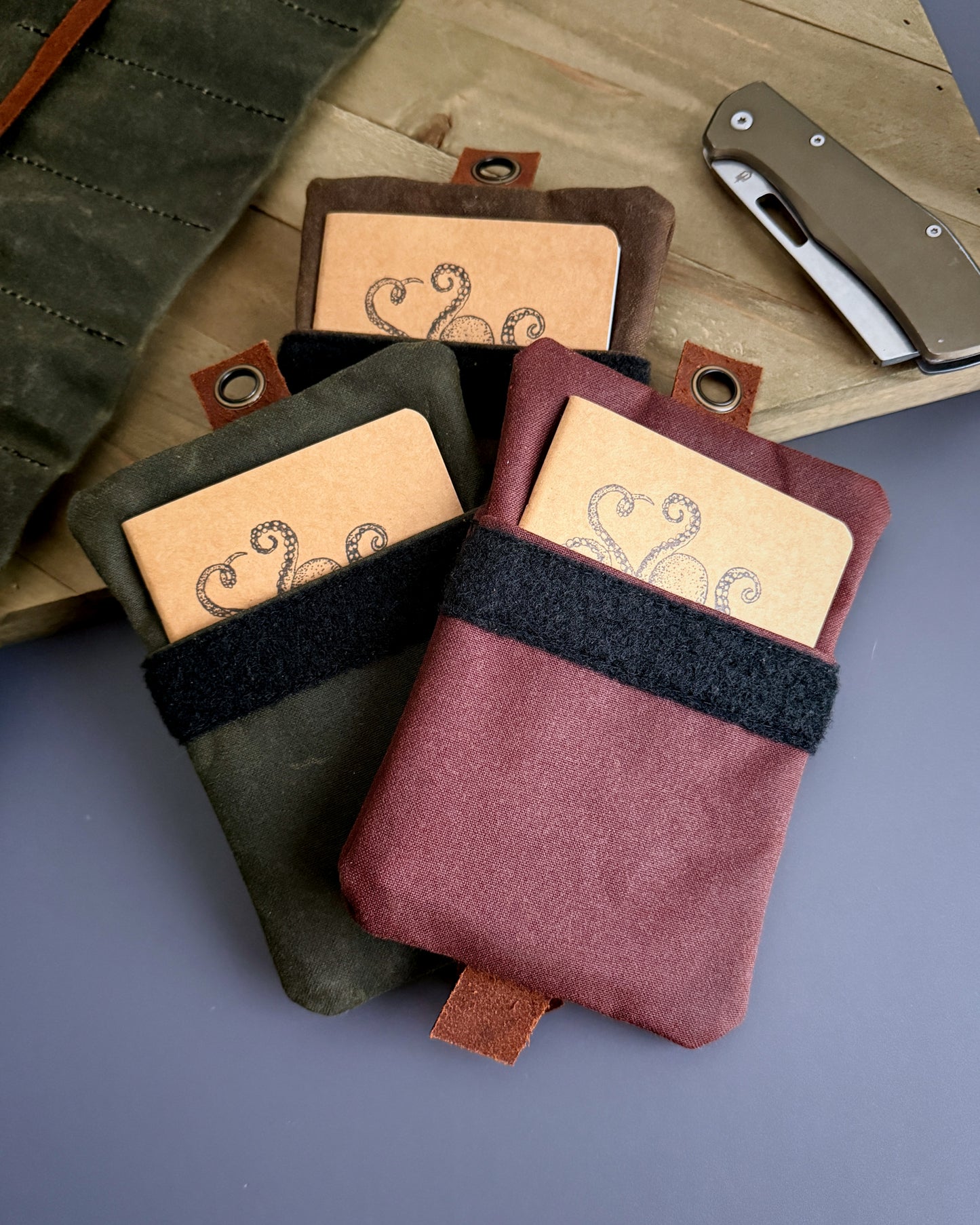 RIVER WAXED CANVAS CADDY ORGANIZER - LARGE W/ CRAFT NOTEBOOK (MULTIPLE COLORS)