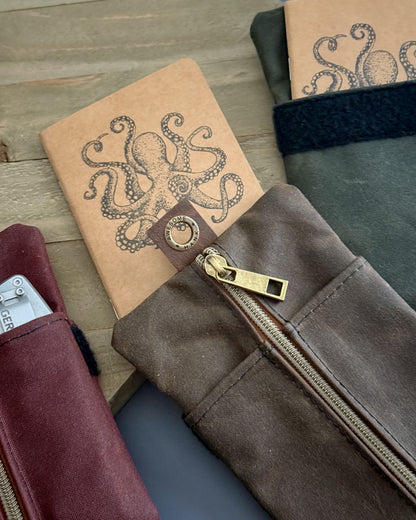 RIVER WAXED CANVAS CADDY ORGANIZER - LARGE W/ CRAFT NOTEBOOK (MULTIPLE COLORS)