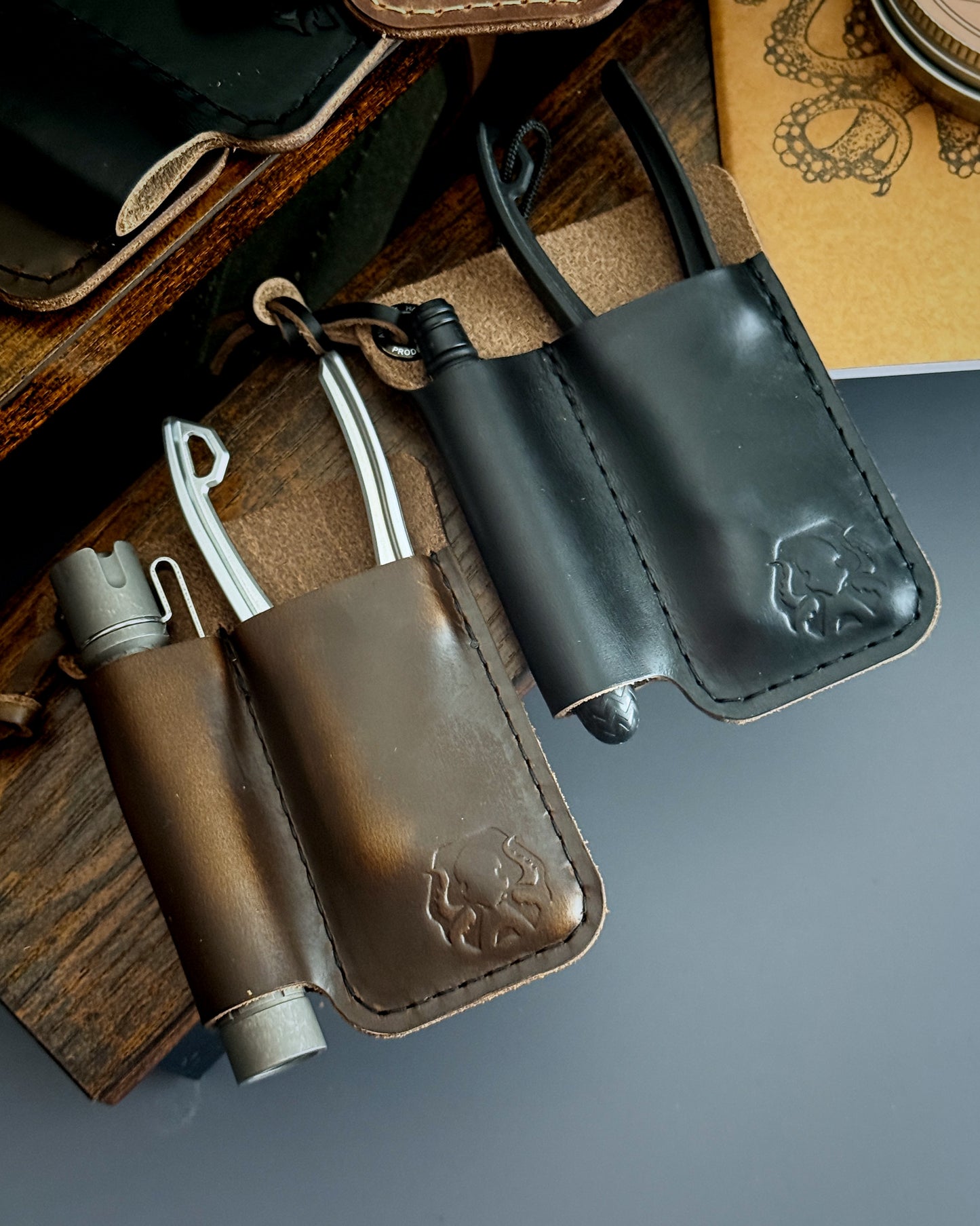 MICRO CADDY - HORWEEN LEATHER (MULTIPLE COLORS)