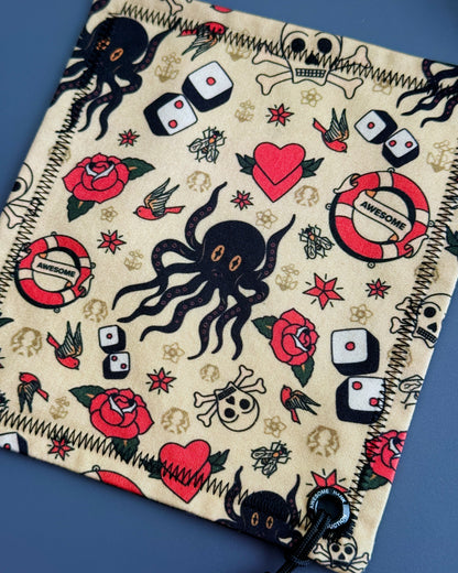 KRAKEN TATTOO HANDKERCHIEF (MINI) - EDC HANK