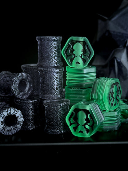 SMOKEY TRIAD BARREL BEAD