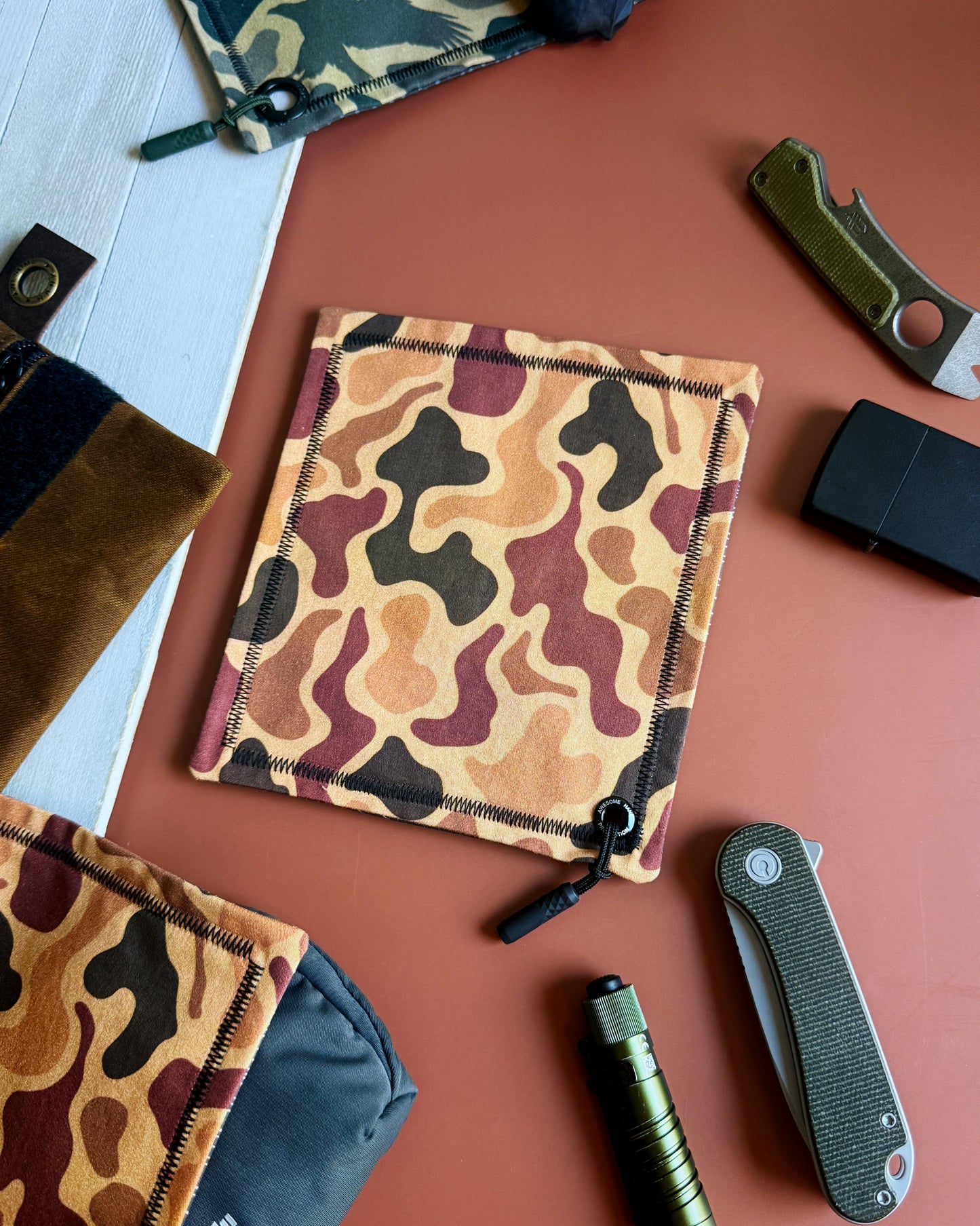 TAN CAMO HANDKERCHIEF (MINI) - EDC HANK