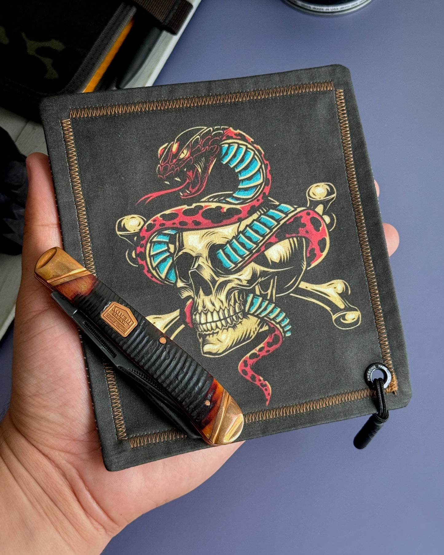 COBRA SKULL HANDKERCHIEF (MINI) - EDC HANK