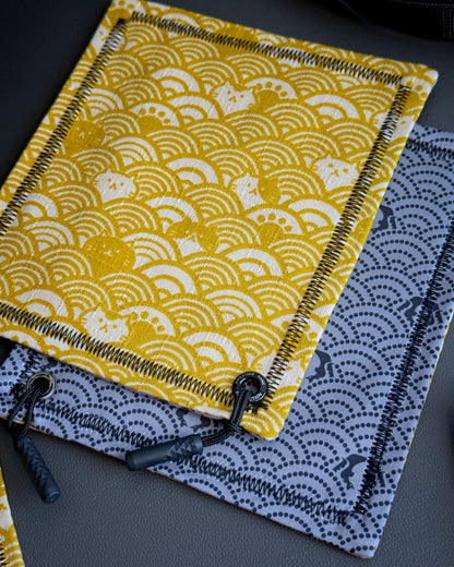 CAT WAVES YELLOW HANDKERCHIEF (MINI) - EDC HANK