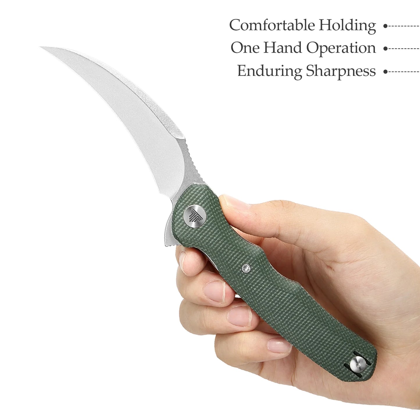 TRIVISA LACERTA GREEN MICARTA 14C28N (3.34" STONEWASH)