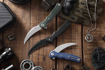 TRIVISA LACERTA GREEN MICARTA 14C28N (3.34" STONEWASH)