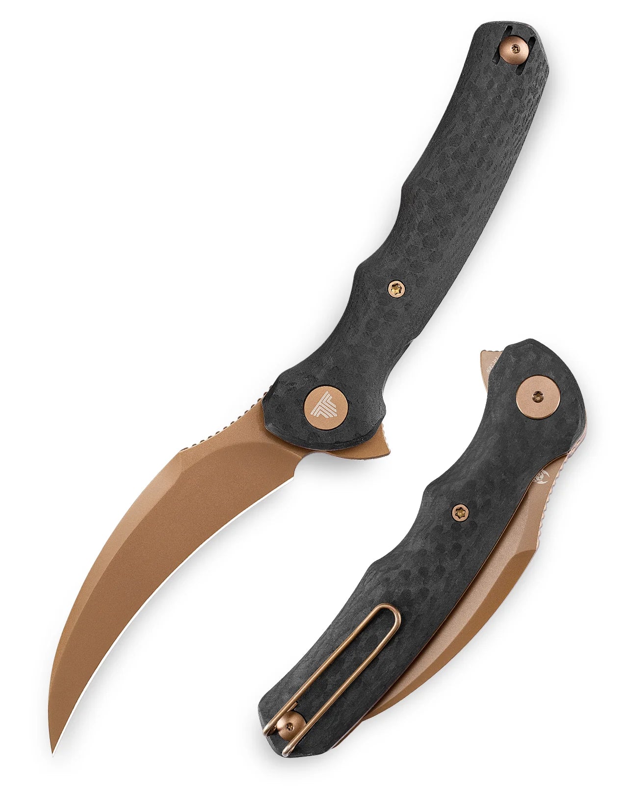 TRIVISA LACERTA CARBON FIBER G10 14C28N (3.34" ROSE GOLD)