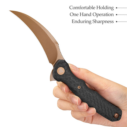 TRIVISA LACERTA CARBON FIBER G10 14C28N (3.34" ROSE GOLD)
