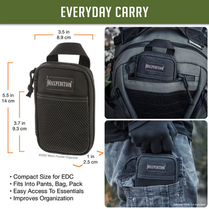 MAXPEDITION MICRO POCKET ORGANIZER (MULTIPLE COLORS)