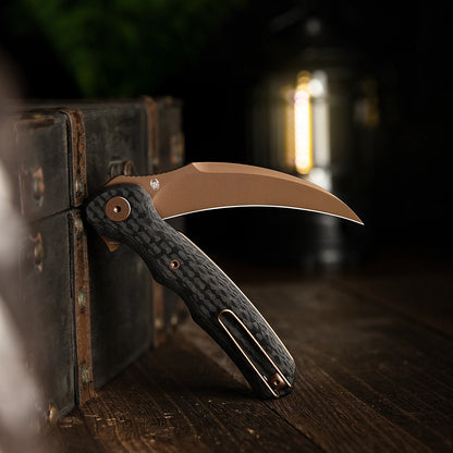 TRIVISA LACERTA CARBON FIBER G10 14C28N (3.34" ROSE GOLD)