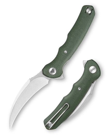 TRIVISA LACERTA GREEN MICARTA 14C28N (3.34" STONEWASH)