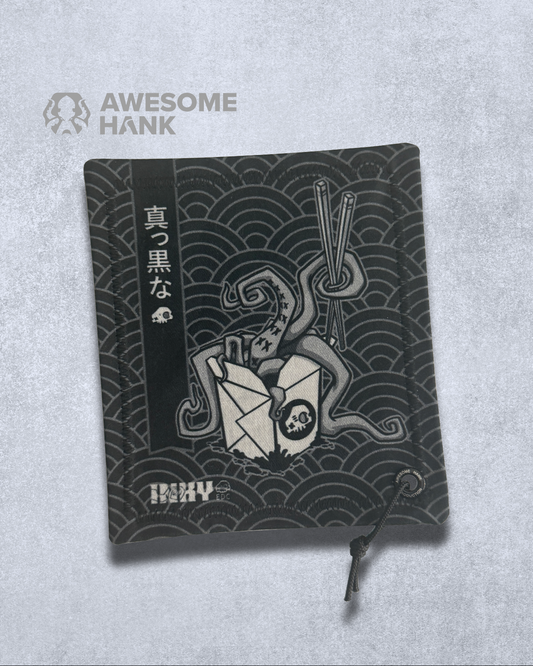 INKY TAKEOUT B&W HANDKERCHIEF (AHP)