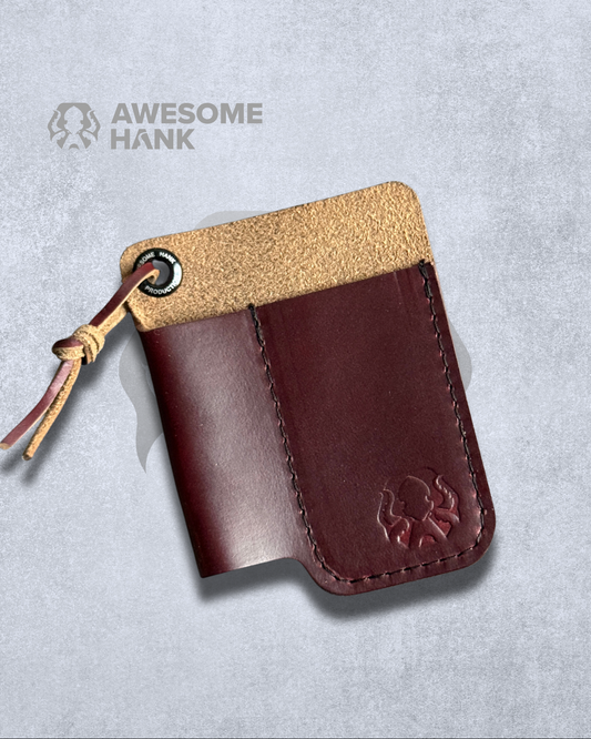 THE SADDLE MICRO CADDY - HORWEEN LEATHER SEIGAIHA MOTIF (MULTIPLE COLORS)